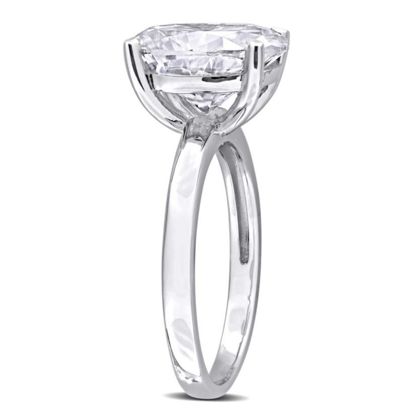 Lab Created Created Moissanite Engagement Ring in Sterling Silver