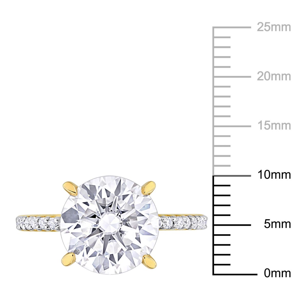 Lab Created Created Moissanite Engagement Ring in 10K Yellow Gold