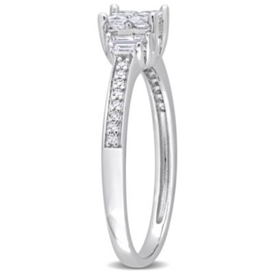 1/2 ct. t.w. Diamond Quad Engagement Ring 14K White Gold