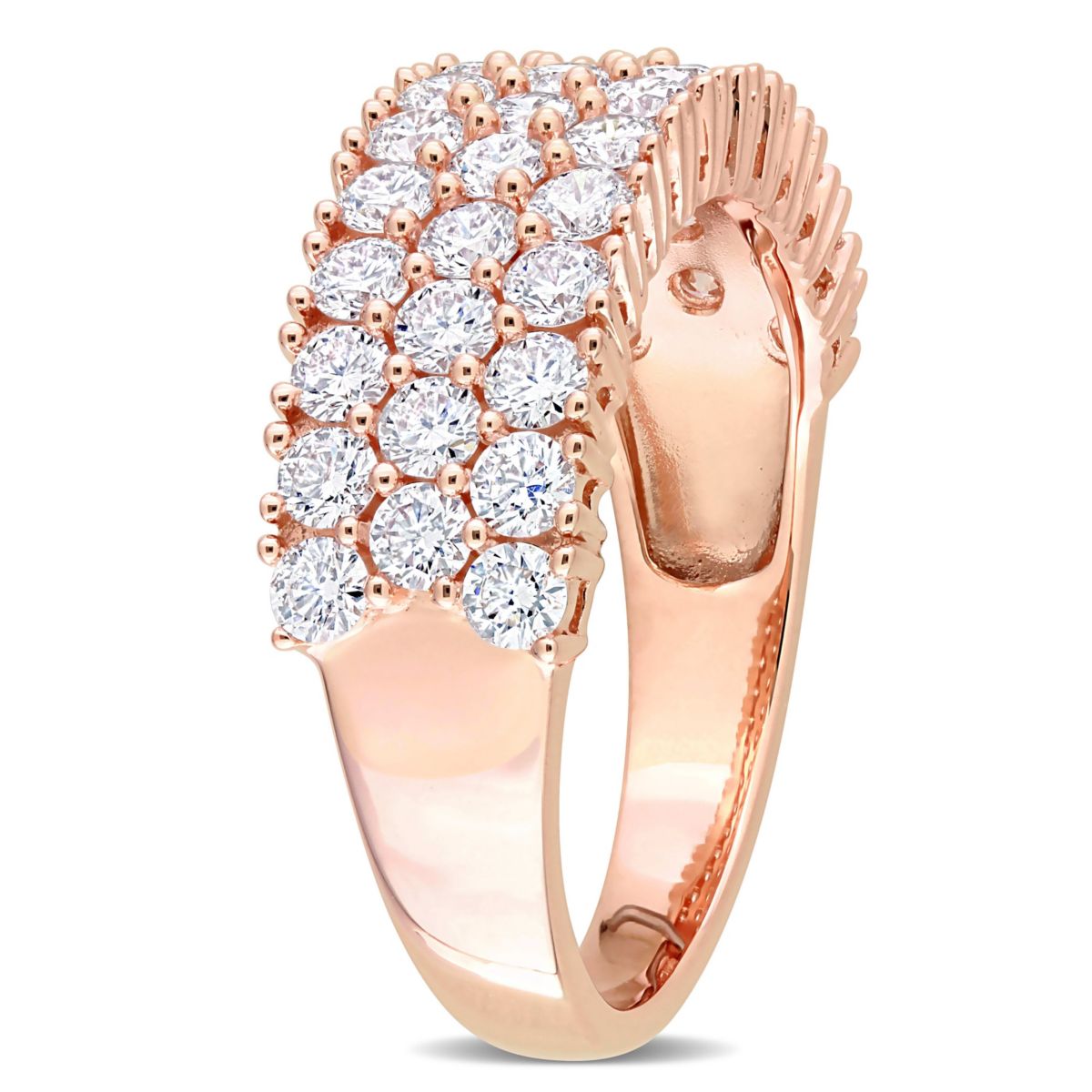 1.71 ct. t.w. Diamond Triple-Row Band in 14K Rose Gold