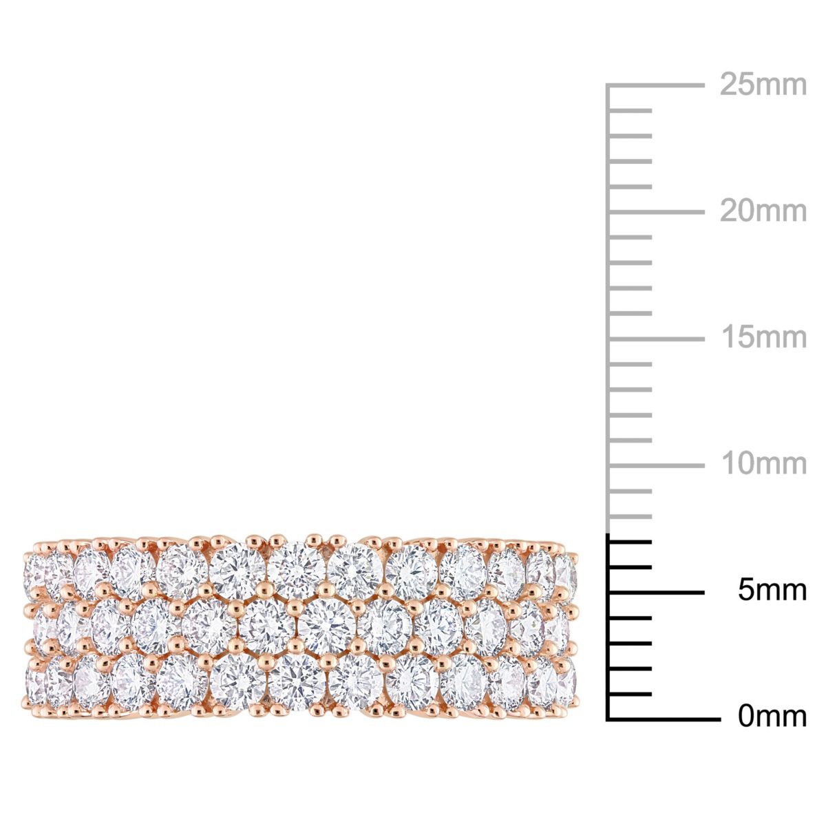 1.71 ct. t.w. Diamond Triple-Row Band in 14K Rose Gold
