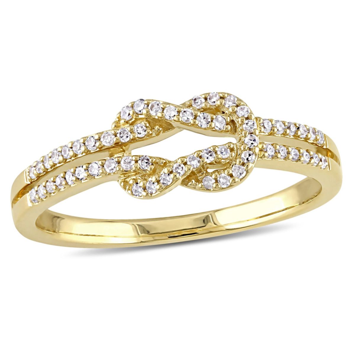 1/6 ct. t.w. Diamond Double Knot Ring in 14K Yellow Gold