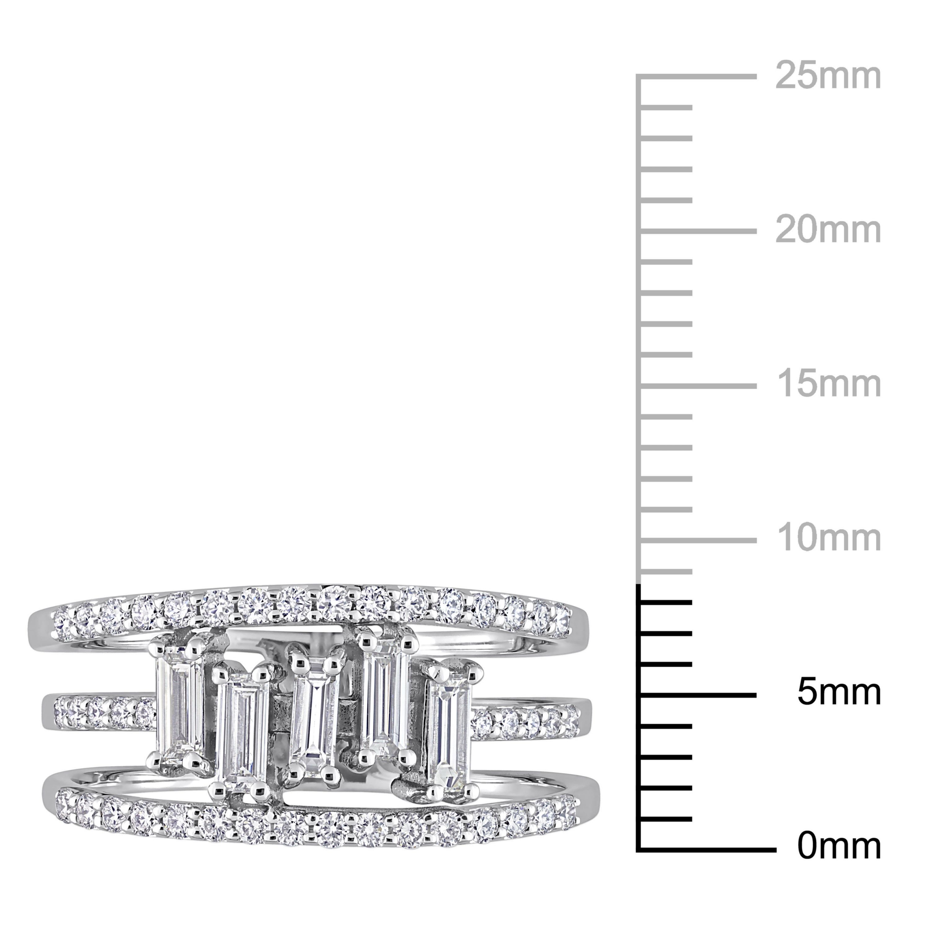 5/8 ct. t.w. Diamond 3-Row Wedding Band in 14K White Gold