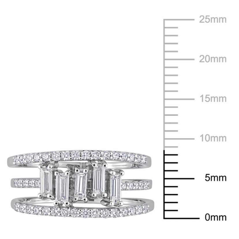 5/8 ct. t.w. Diamond 3-Row Wedding Band in 14K White Gold
