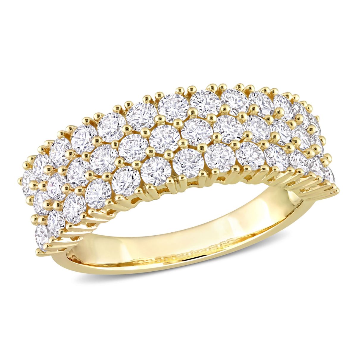 1.71 ct. t.w. Diamond Triple-Row Band in 14K Yellow Gold