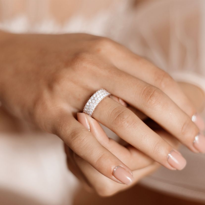 1.71 ct. t.w. Diamond Triple-Row Band in 14K Yellow Gold