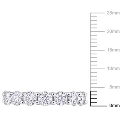 Lab Created White Sapphire Eternity Ring Sterling Silver