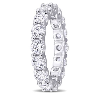 Lab Created White Sapphire Eternity Ring Sterling Silver