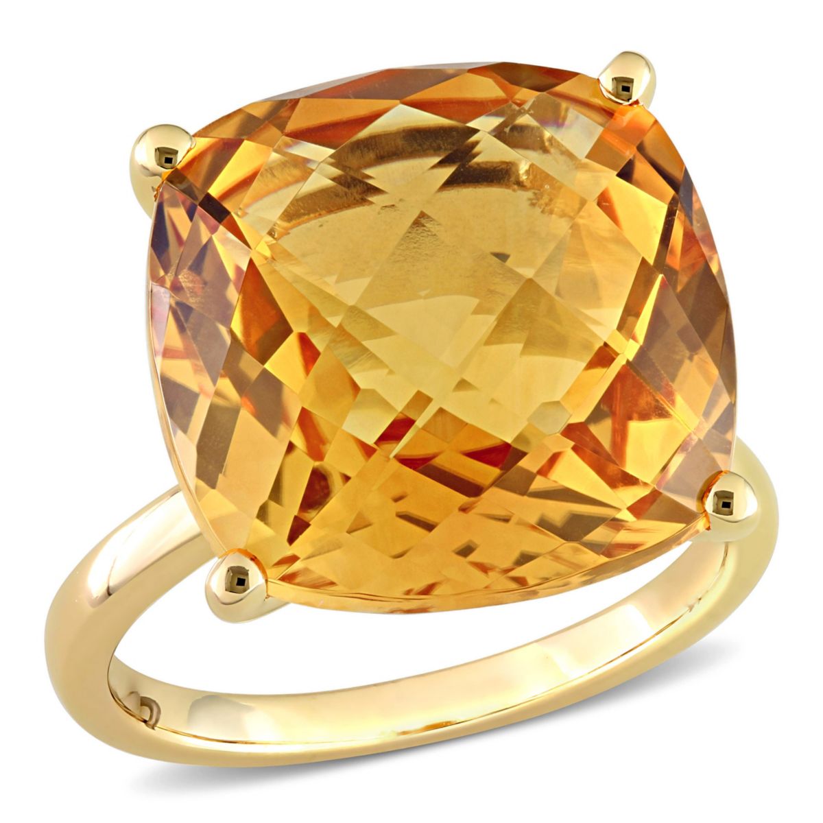 Madeira Citrine Cocktail Ring in 14K Yellow Gold