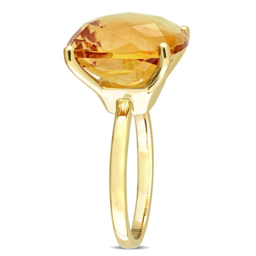 Madeira Citrine Cocktail Ring in 14K Yellow Gold
