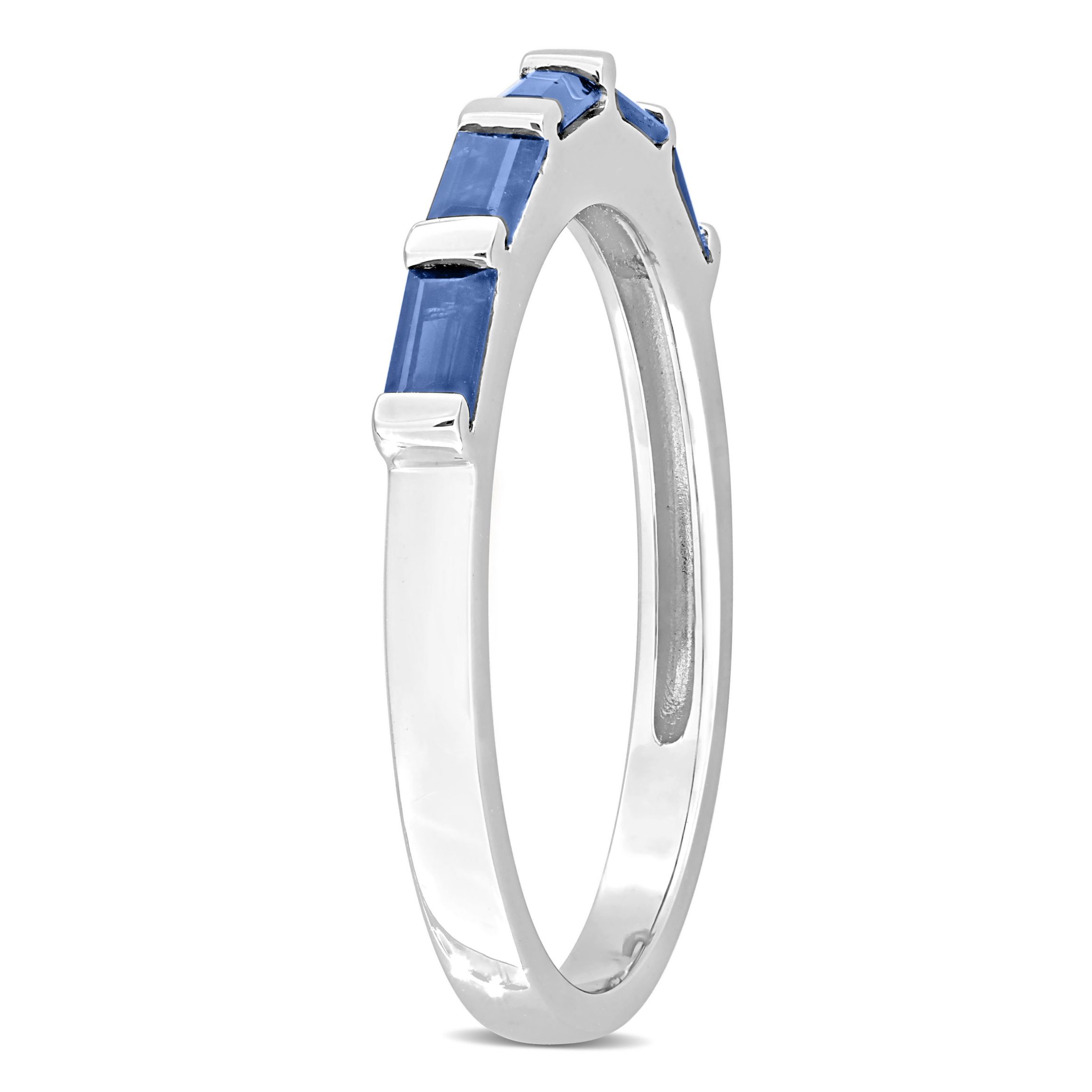 Sapphire Anniversary Ring in 10K White Gold
