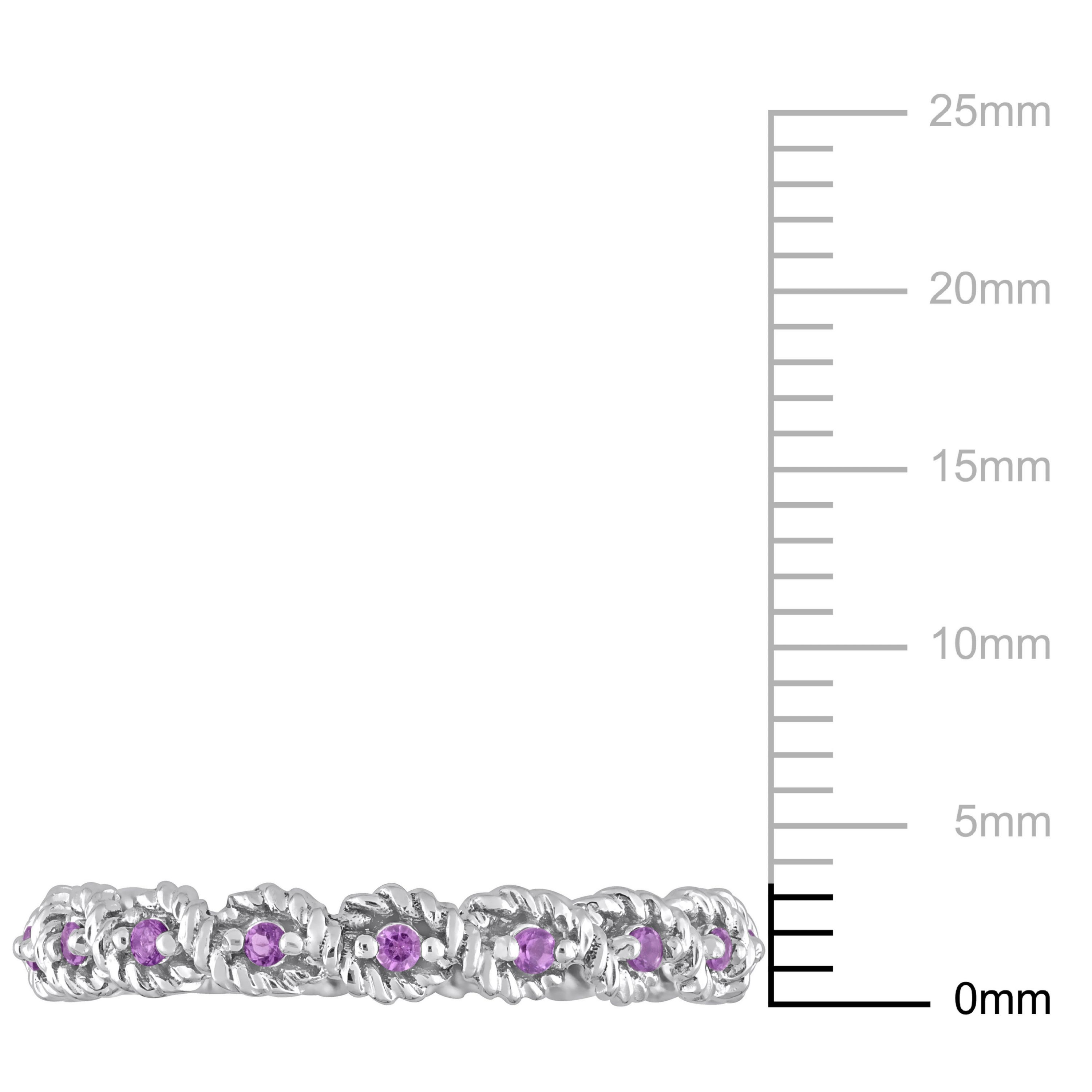 African-Amethyst Infinity Eternity Ring in 10K White Gold