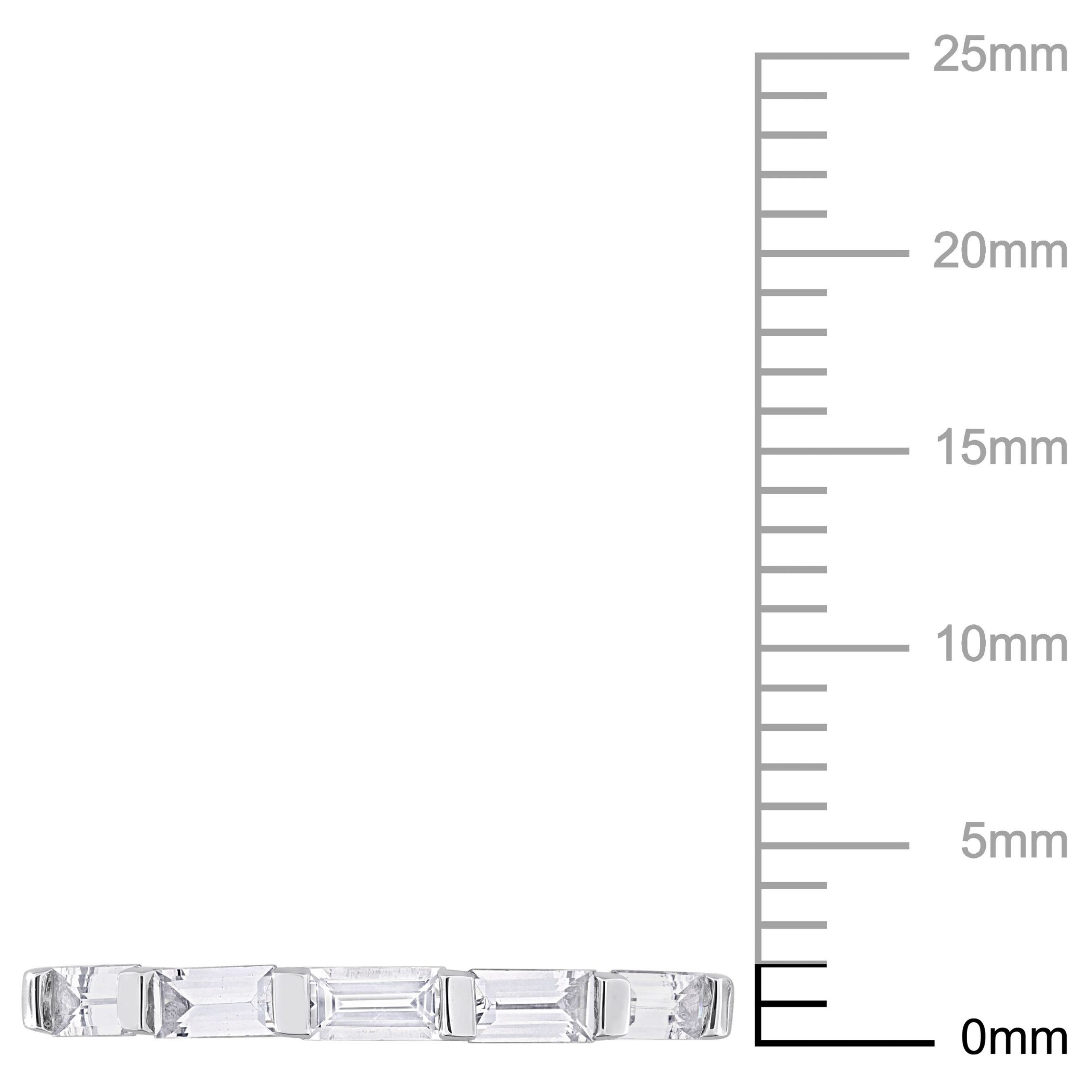 White Sapphire Anniversary Ring in 10K White Gold
