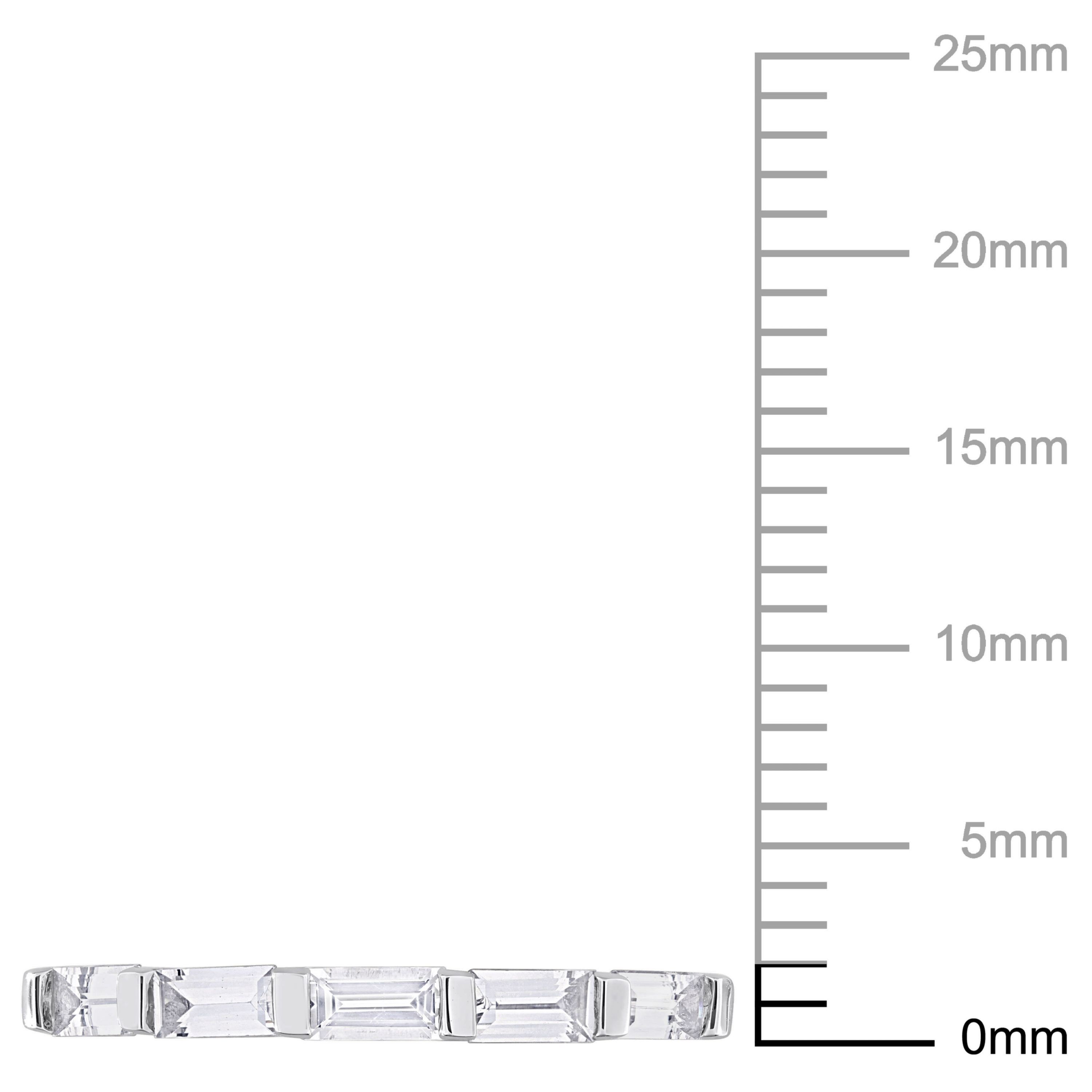 White Sapphire Anniversary Ring in 10K White Gold