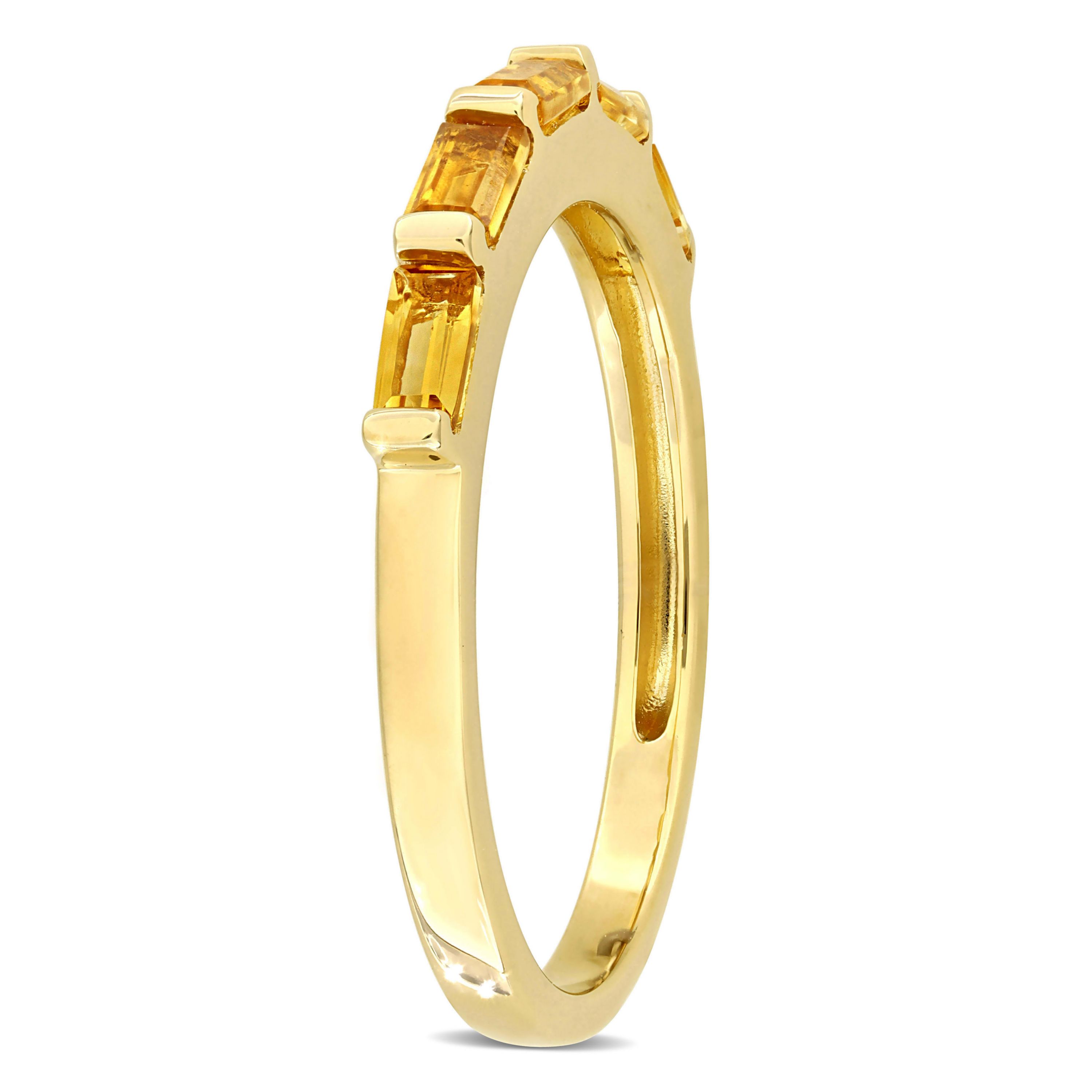 Citrine Anniversary Ring in 10K Yellow Gold