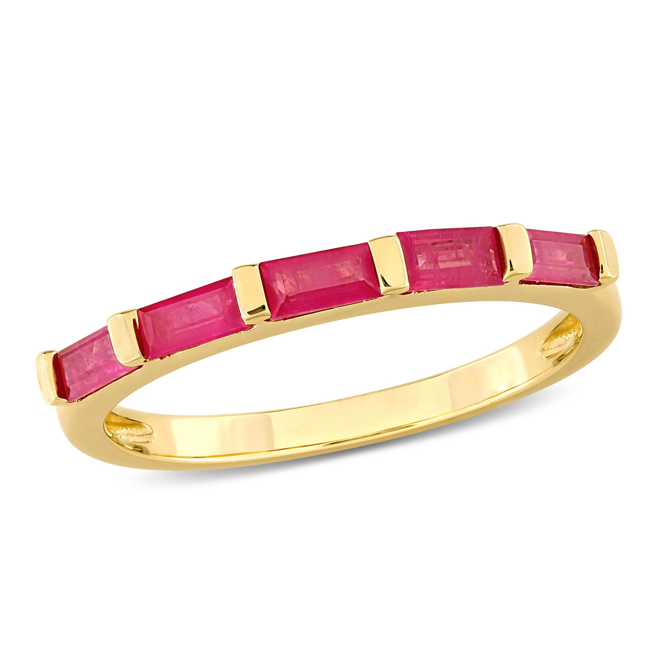 Ruby Anniversary Ring in 10K Yellow Gold