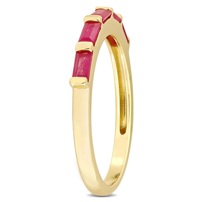 Ruby Anniversary Ring in 10K Yellow Gold