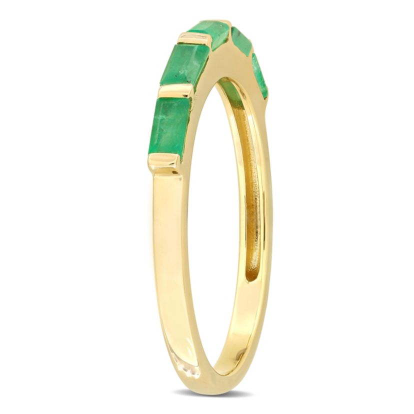 Emerald Anniversary Ring in 10K Yellow Gold