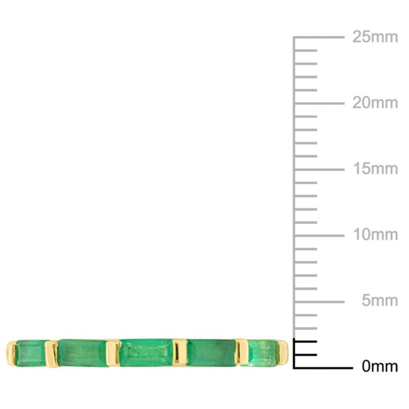 Emerald Anniversary Ring in 10K Yellow Gold