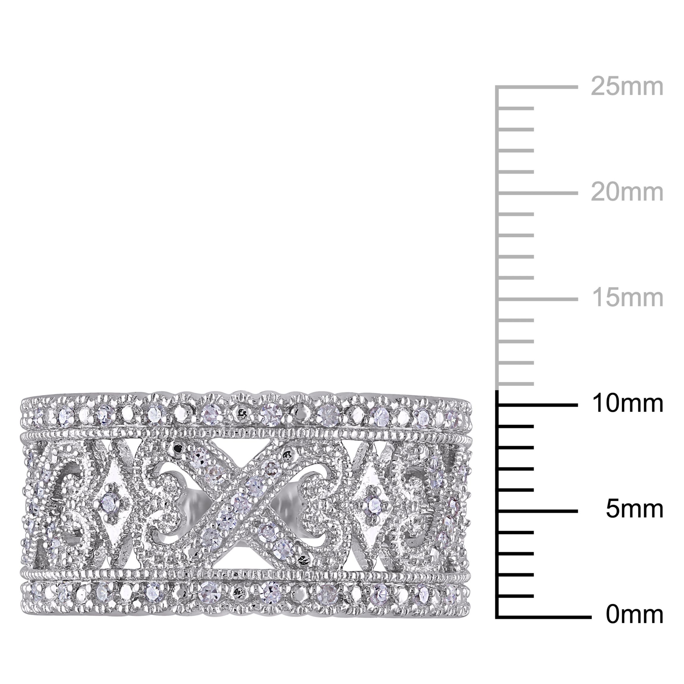 1/4 ct. t.w. Diamond Infinity Heart Ring in Sterling Silver