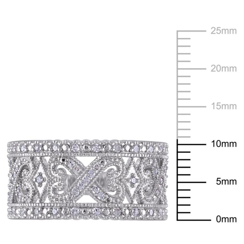 1/4 ct. t.w. Diamond Infinity Heart Ring in Sterling Silver
