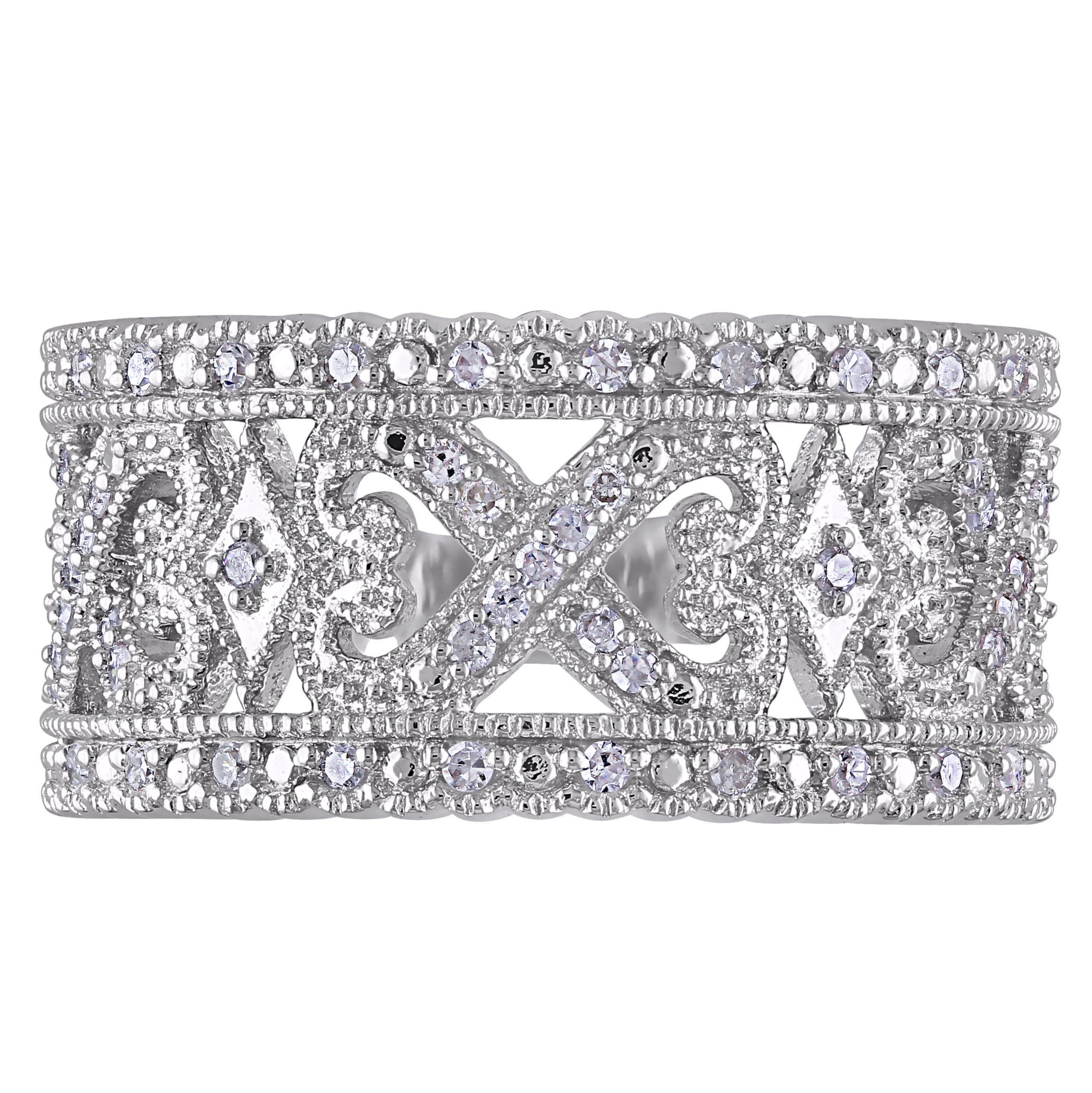1/4 ct. t.w. Diamond Infinity Heart Ring in Sterling Silver