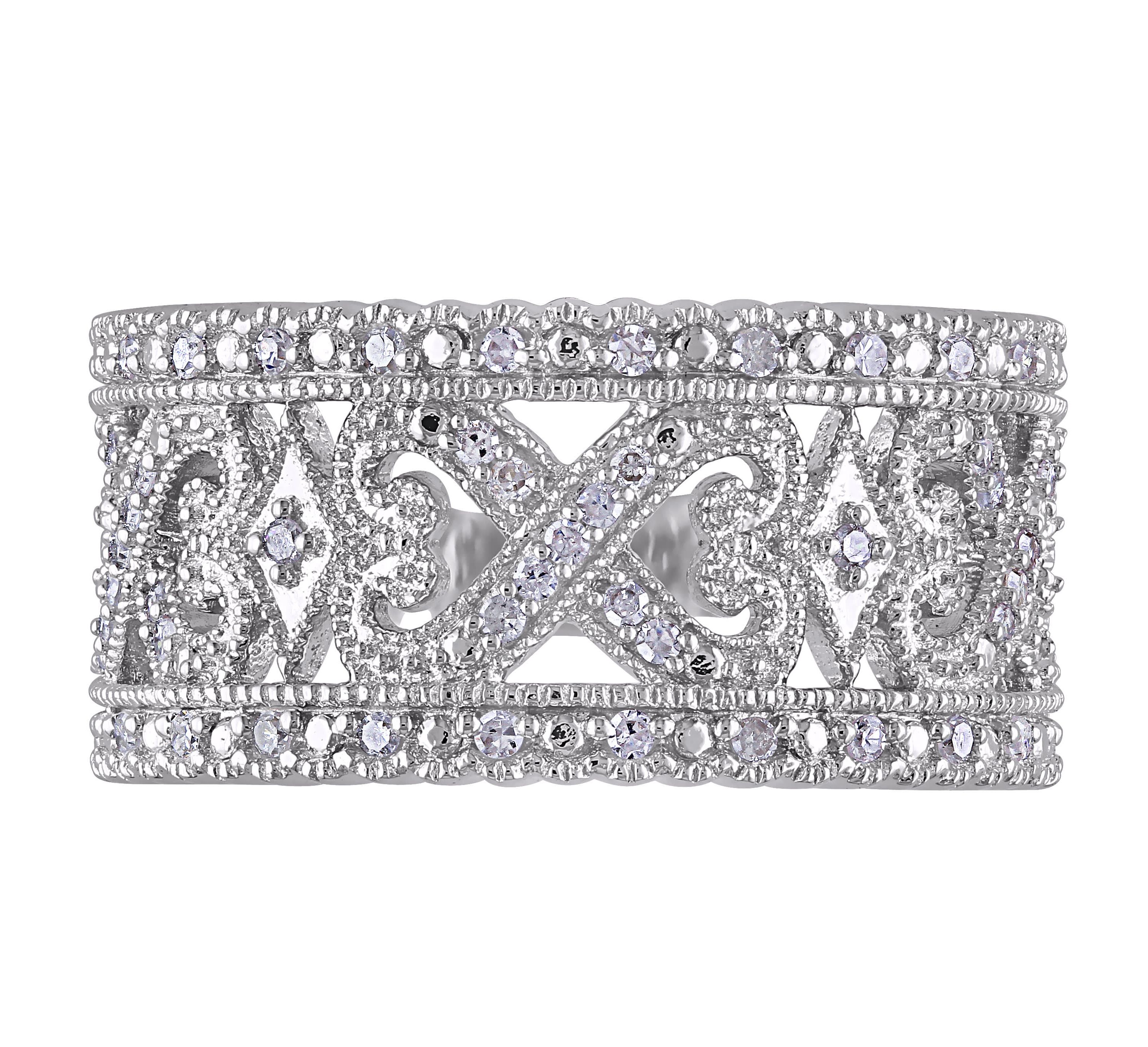 1/4 ct. t.w. Diamond Infinity Heart Ring in Sterling Silver