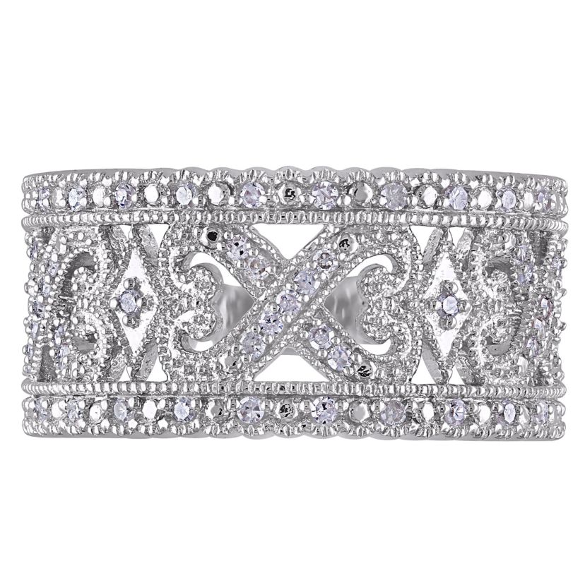 1/4 ct. t.w. Diamond Infinity Heart Ring in Sterling Silver