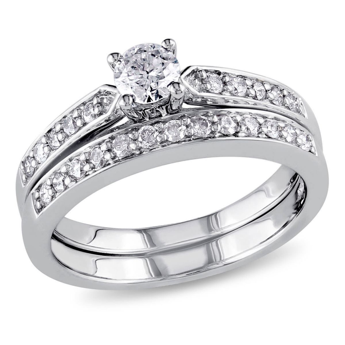 1/2 ct. t.w. Diamond Bridal Ring Set in Sterling Silver