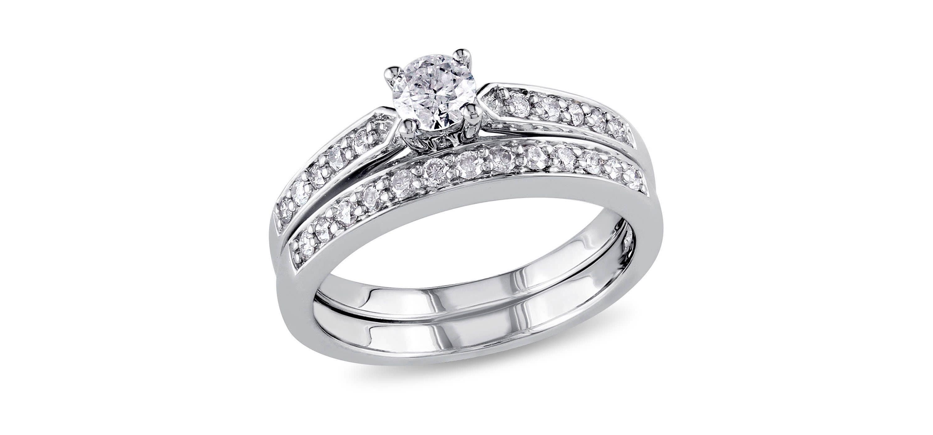 1/2 ct. t.w. Diamond Bridal Ring Set in Sterling Silver