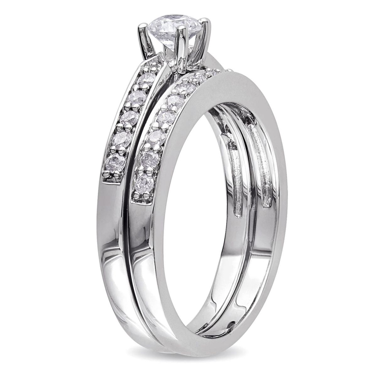 1/2 ct. t.w. Diamond Bridal Ring Set in Sterling Silver