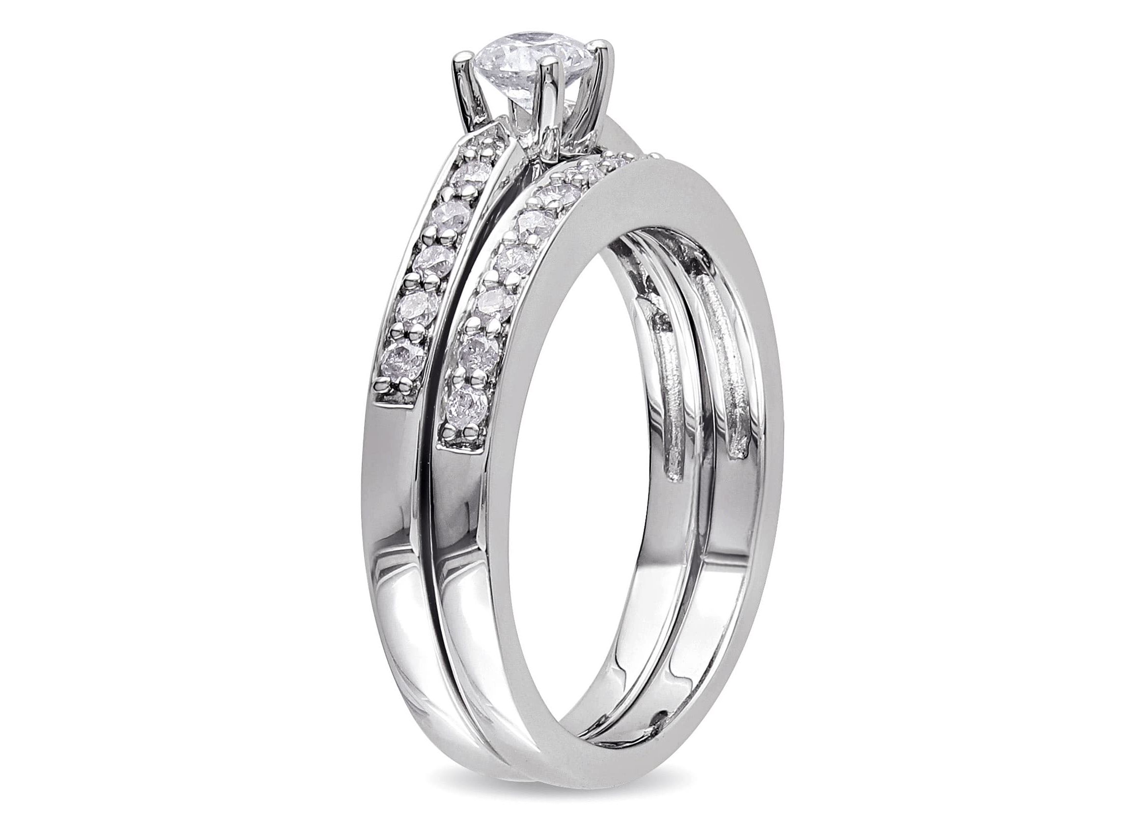1/2 ct. t.w. Diamond Bridal Ring Set in Sterling Silver