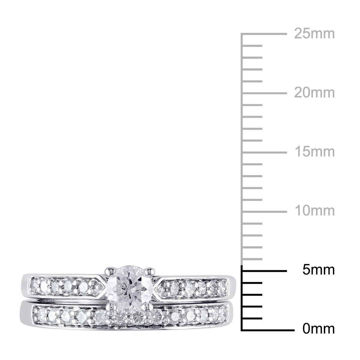 1/2 ct. t.w. Diamond Bridal Ring Set in Sterling Silver