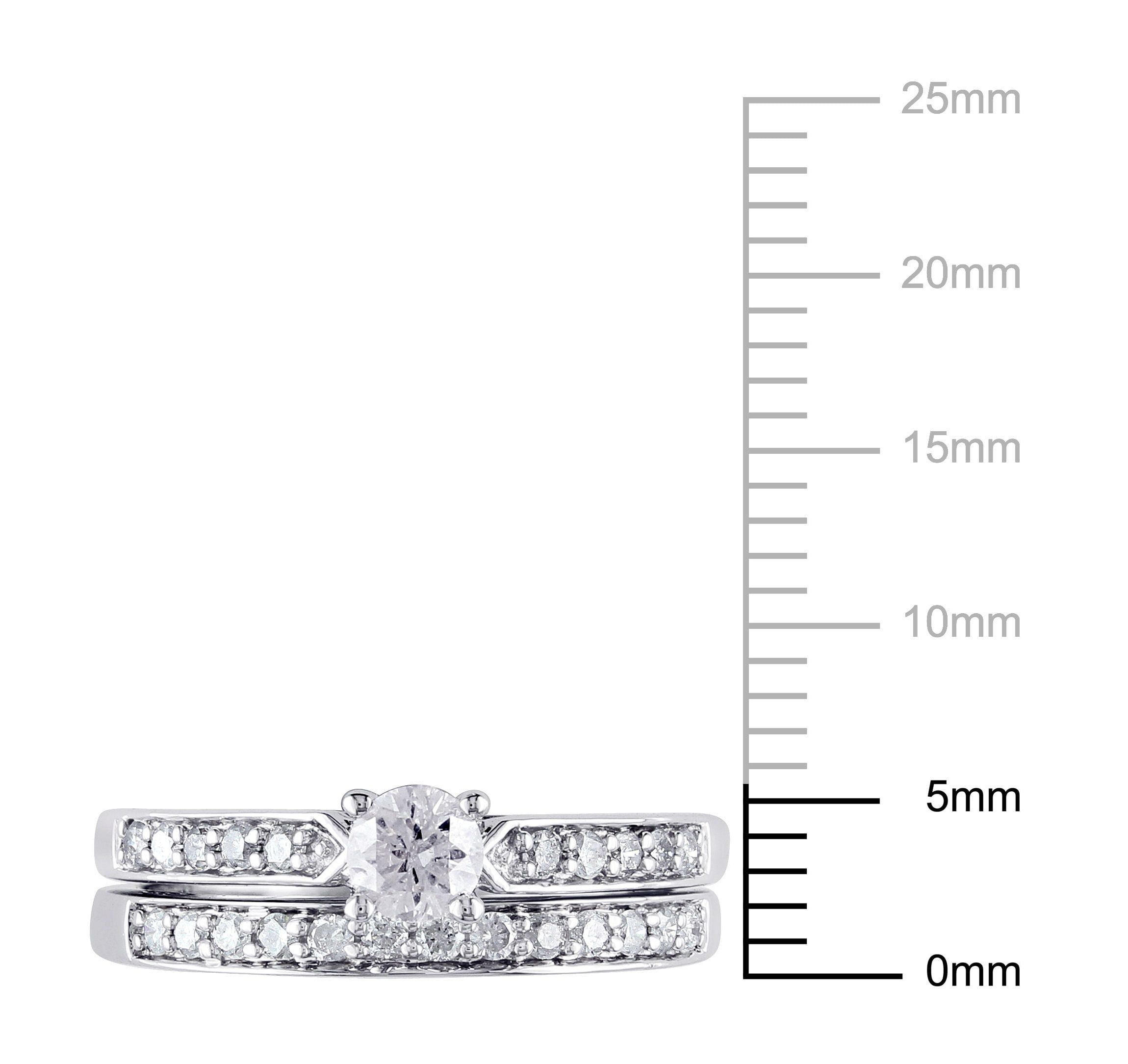 1/2 ct. t.w. Diamond Bridal Ring Set in Sterling Silver