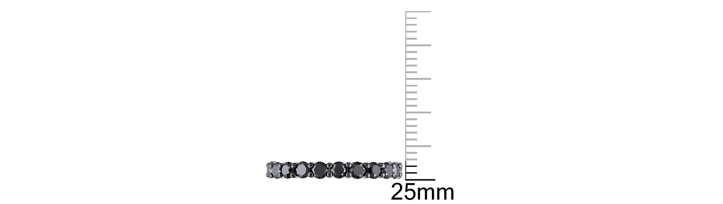 2 ct. t.w. Black Diamond Eternity Ring in 14K White Gold with Black Rhodium Plated