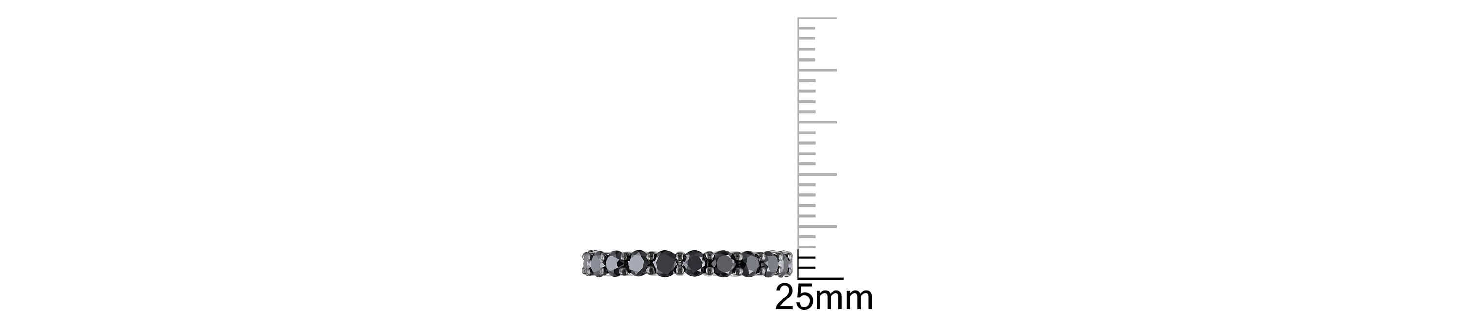 2 ct. t.w. Black Diamond Eternity Ring in 14K White Gold with Black Rhodium Plated