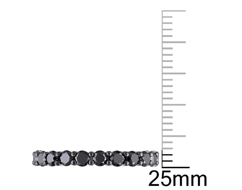 2 ct. t.w. Black Diamond Eternity Ring in 14K White Gold with Black Rhodium Plated