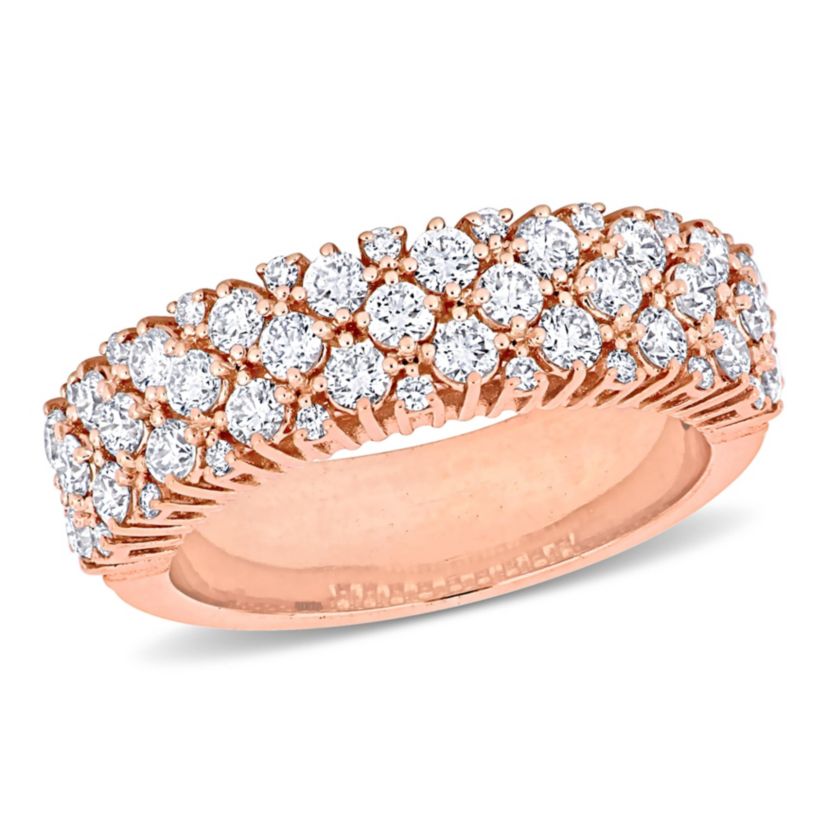 1.13 ct. t.w. Diamond Semi-Eternity Ring in 14K Rose Gold