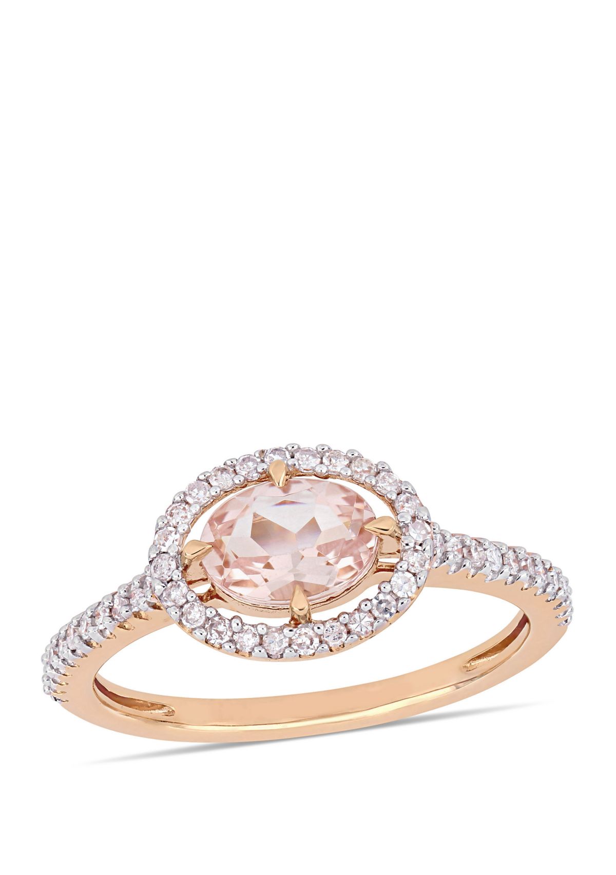 Belk & Co. 3/4 ct. t.w. Morganite and 1/4 ct. t.w. Diamond Floating ...
