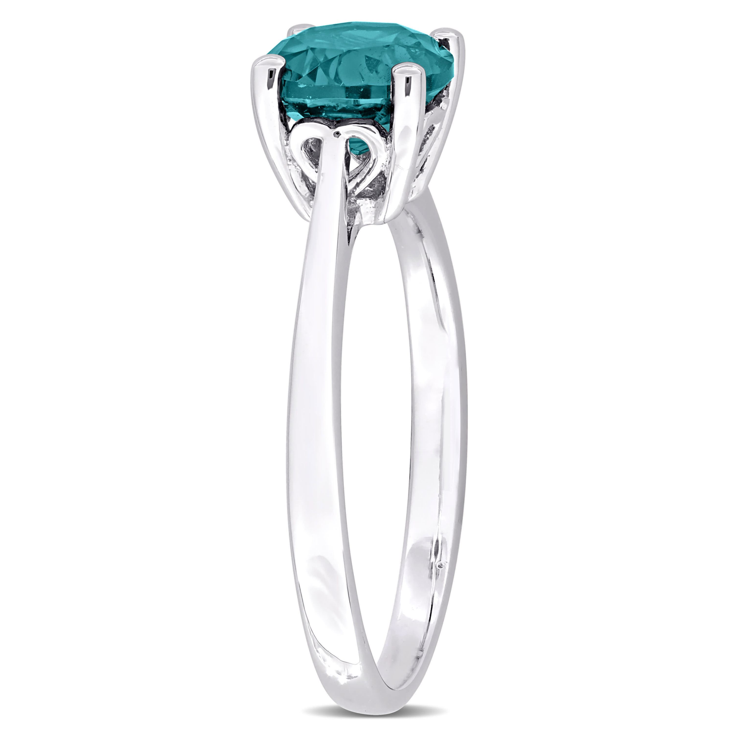 Lab Created Zambia Created Alexandrite Solitaire Ring in Sterling Silver