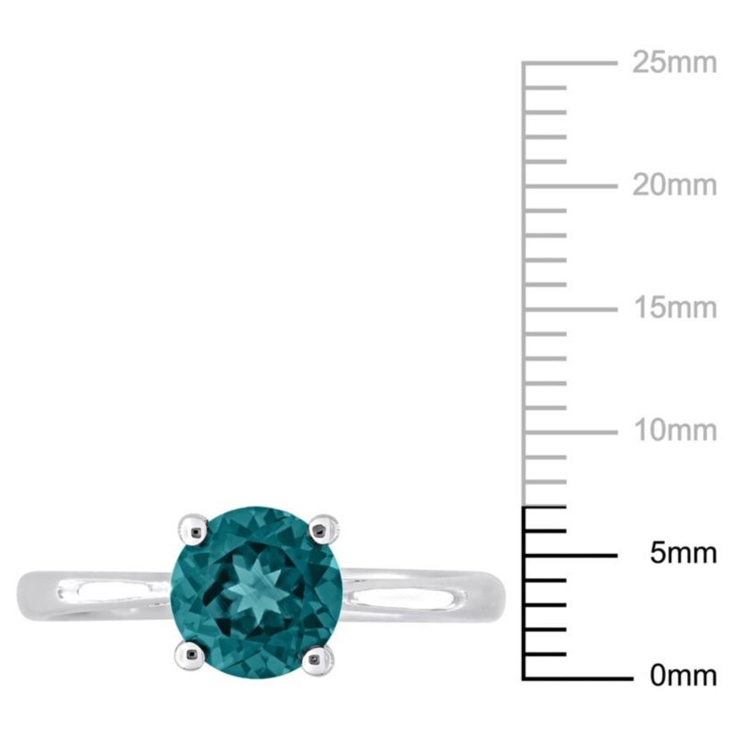 Lab Created Zambia Created Alexandrite Solitaire Ring in Sterling Silver