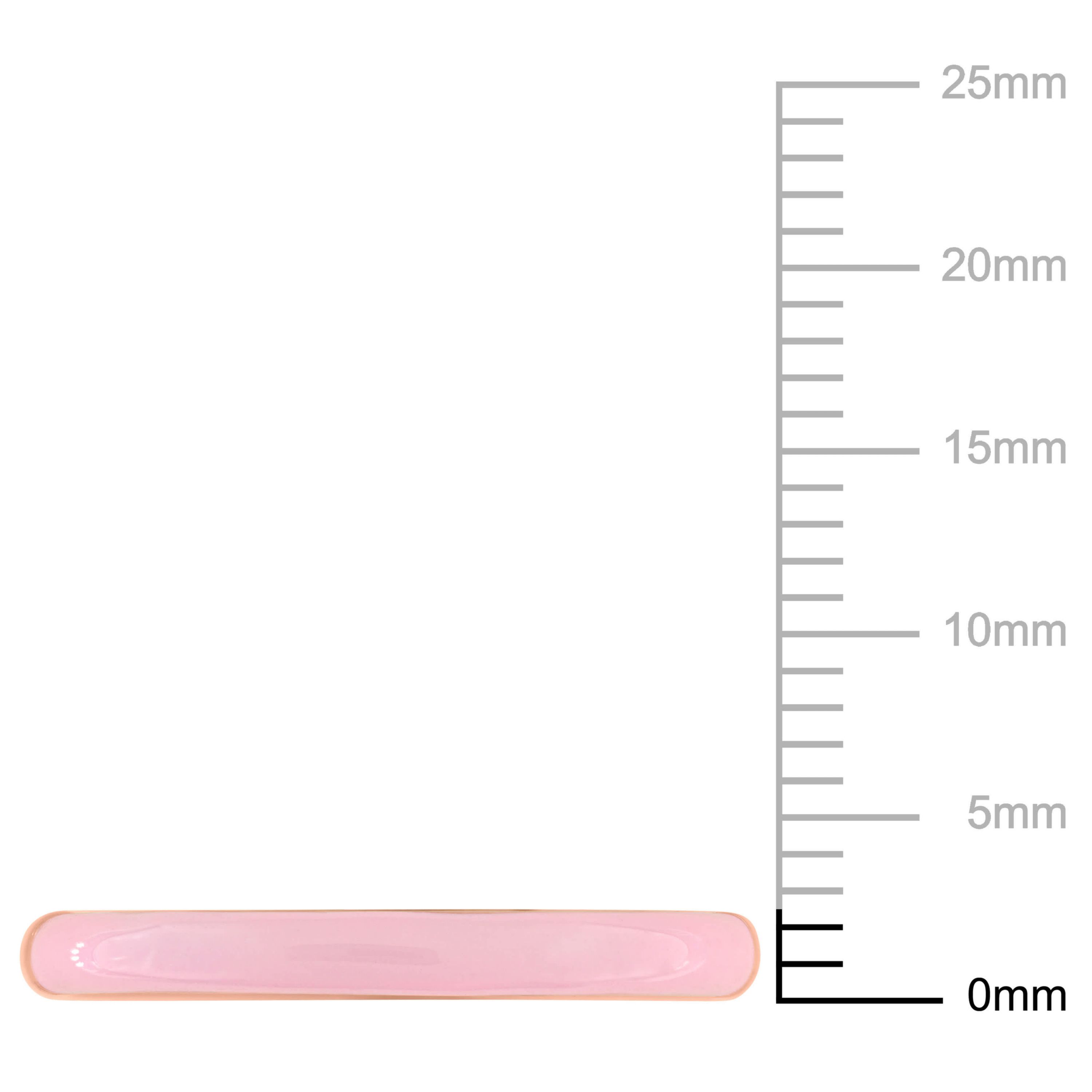 Pink Enamel Band Ring in Rose Plated Sterling Silver