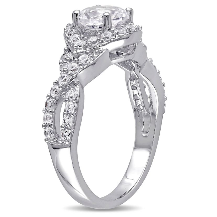 Lab Created 3-Pc Set of Created White Sapphire Ring, Earrings & Pendant with Chain in Sterling Silver