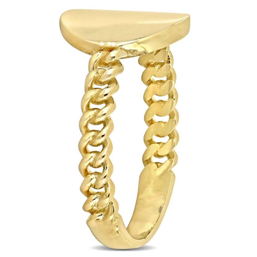 Disc Braided Ring in 14k Yellow Gold