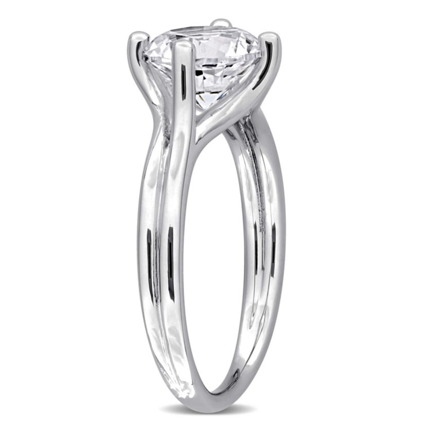 Created White Sapphire Ring in Sterling Silver