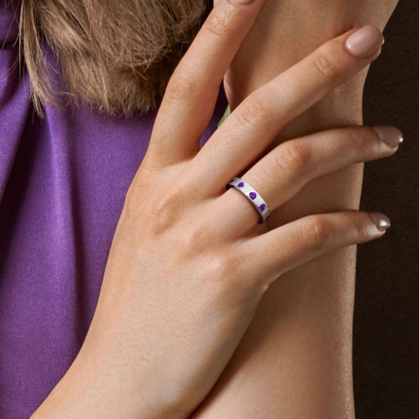 Amethyst Ring in Sterling Silver