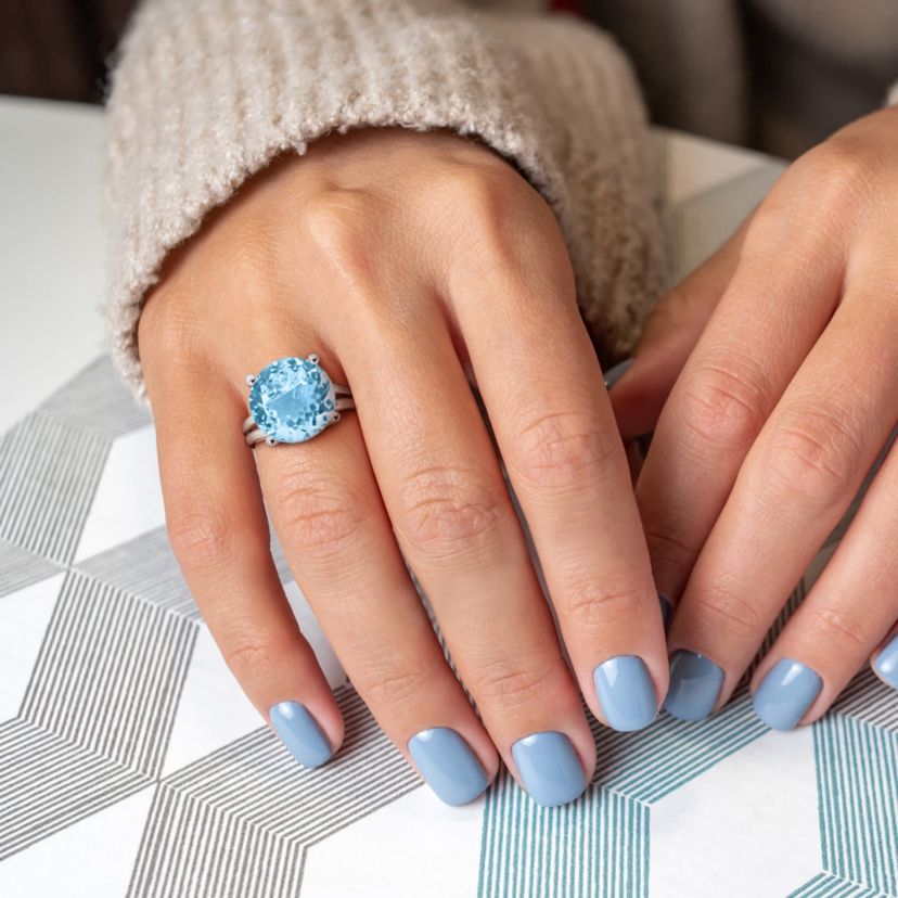 Sky Blue Topaz Ring in Sterling Silver