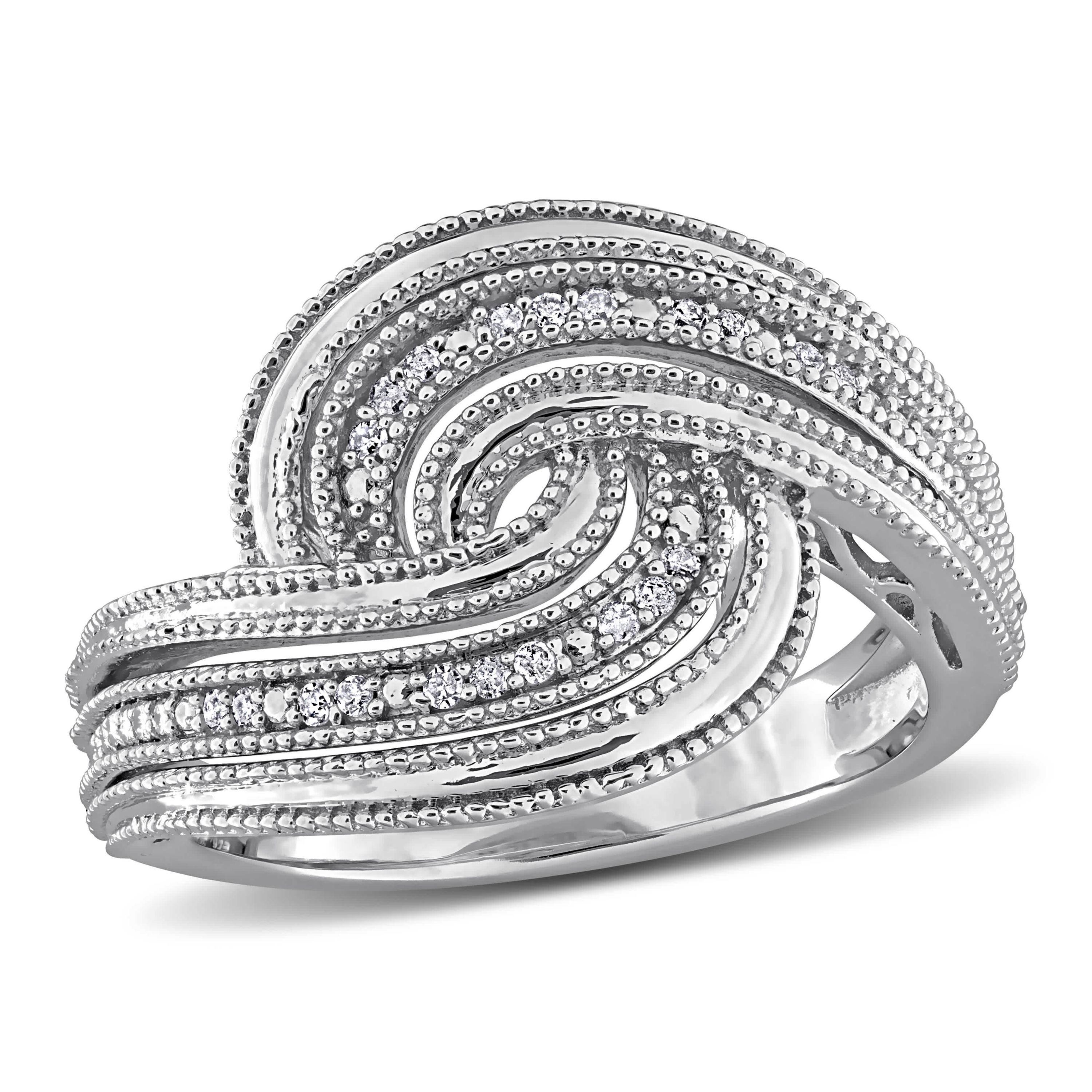 Diamond Ring in Sterling Silver
