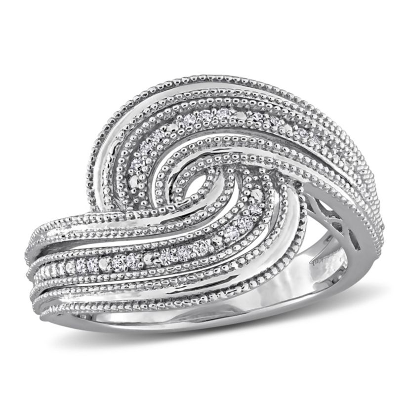 Diamond Ring in Sterling Silver