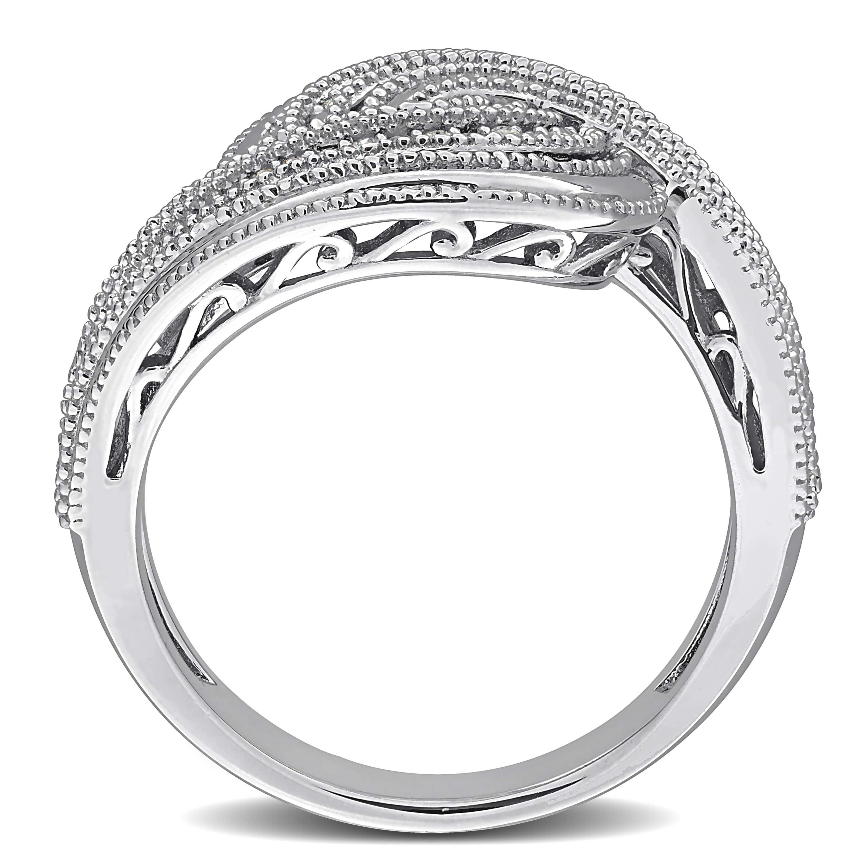Diamond Ring in Sterling Silver